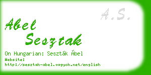 abel sesztak business card