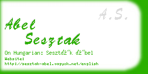 abel sesztak business card